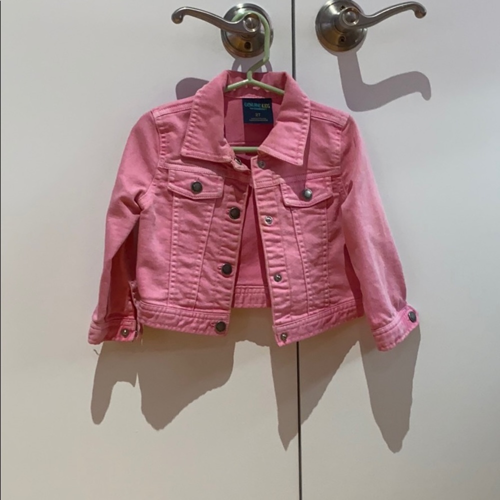 Pink denim jacket 💕